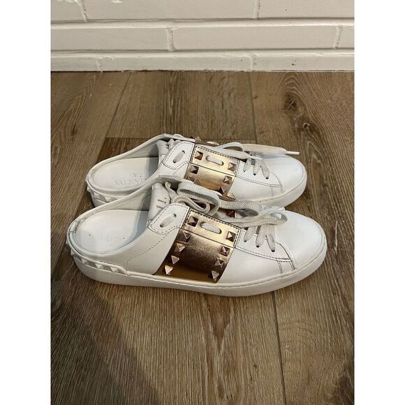 Garavani Valentino Rockstud SlipOn Backless Leather Sneakers Size 37 Untitled 11 - Picture 2 of 7